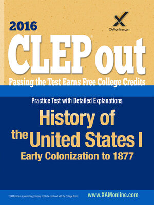 cover image of CLEP History of the United States I